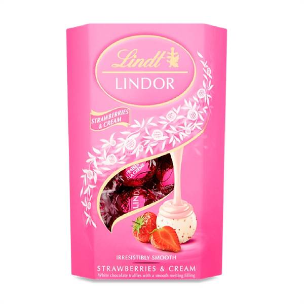 Lindt Lindor Strawberries And Cream Chocolate Truffles Imported